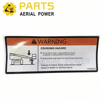 DECOL, AVERTISMENT STRĂVIRE 1703804 PENTRU JLG
